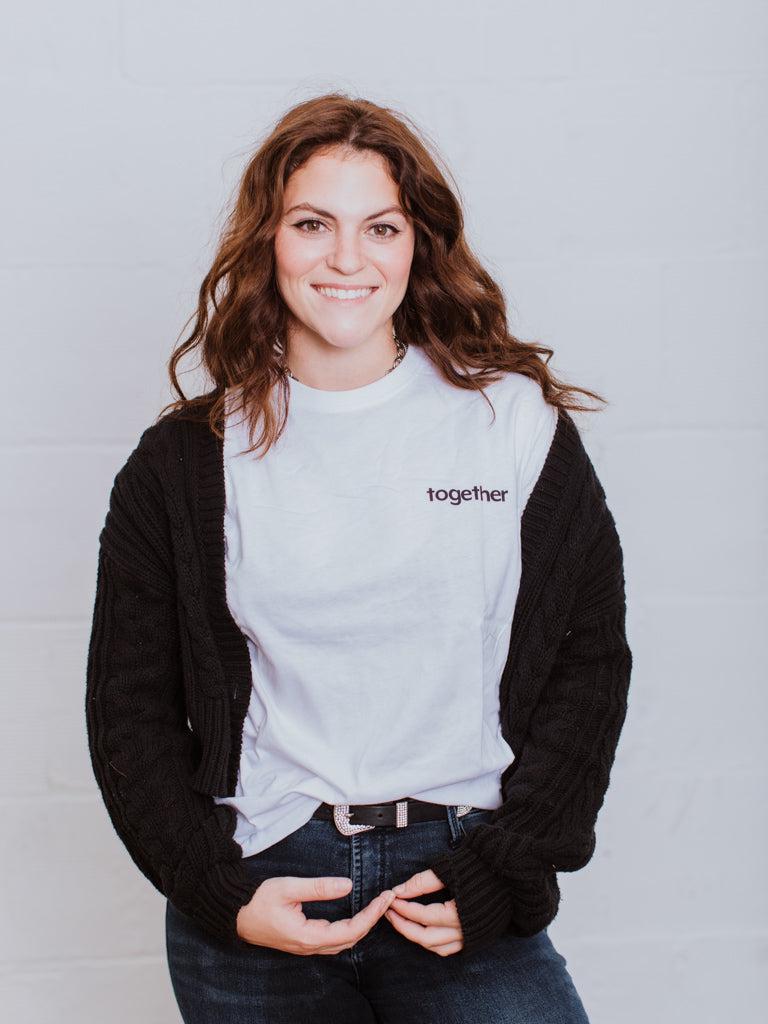 Together - White Shirt, Together We Rise Volunteer Shirt