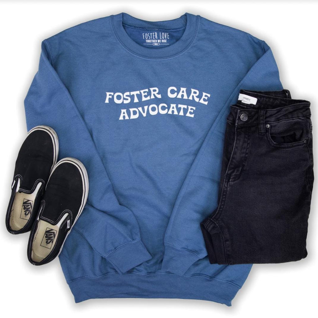 Foster Care Advocate, Indigo Crew Neck