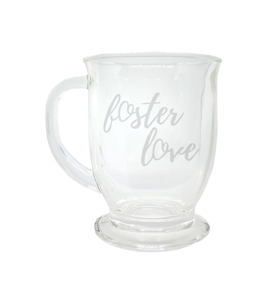 Glass Foster Love Tea & Coffee Mug | Together We Rise