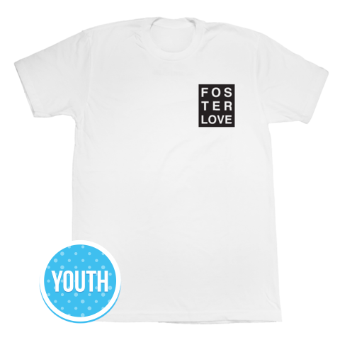 Foster Love Boxed Crew, Youth T-Shirt White | Together We Rise
